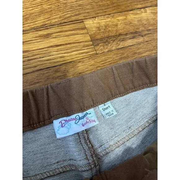 Dream Jeannes by Quacker Factory Womens Pull On Jeans Sz S Petite Brown Stretch - Picture 3 of 6